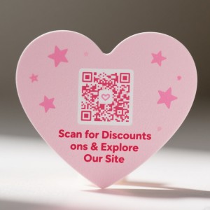 Pink love star brand promotion card template